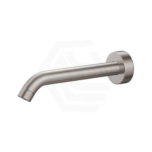 N#1(Nickel) 180Mm Fienza Kaya Brushed Nickel Solid Brass Round Wall Spout For Bathroom Spouts