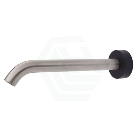 N#1(Nickel) 220Mm Fienza Kaya Brushed Nickel Solid Brass Round Wall Spout For Bathroom Matt Black