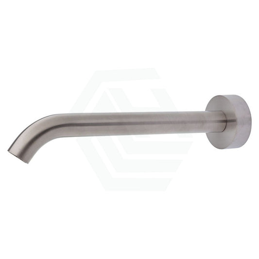 220mm Fienza Kaya Brushed Nickel Solid Brass Round Wall Spout for bathroom