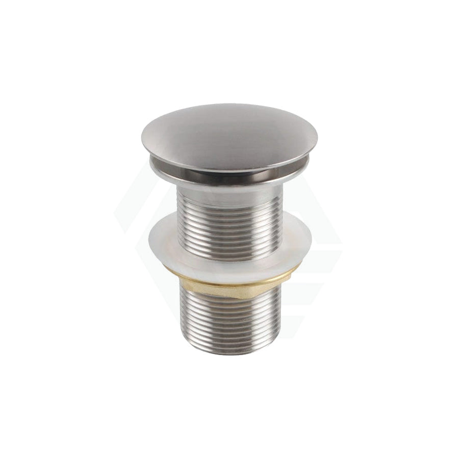 N#1(Nickel) 32/40Mm Brushed Nickel Mushroom Solid Brass Basin Pop Up Waste No Overflow Wastes