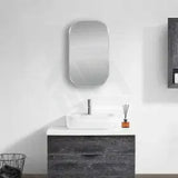 450/600/750/900mm Lamex Aluminum Rounded Rectangle Nickel Framed Bathroom Wall Mirror
