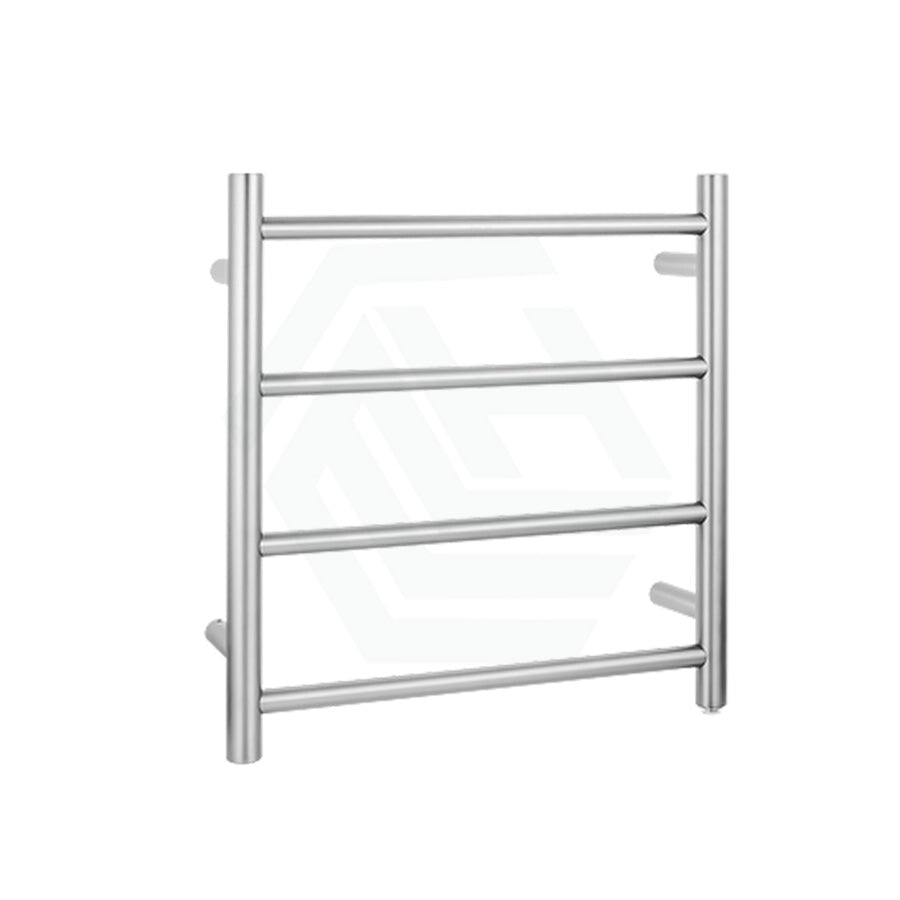 N#1(Nickel) 520X500X120Mm Round Brushed Nickel Electric Heated Towel Rack 4 Bars Rails