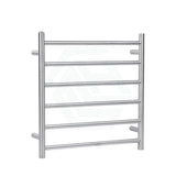 620X600X120Mm Round Brushed Nickel Electric Heated Towel Rack 6 Bars Stainless Steel Rails