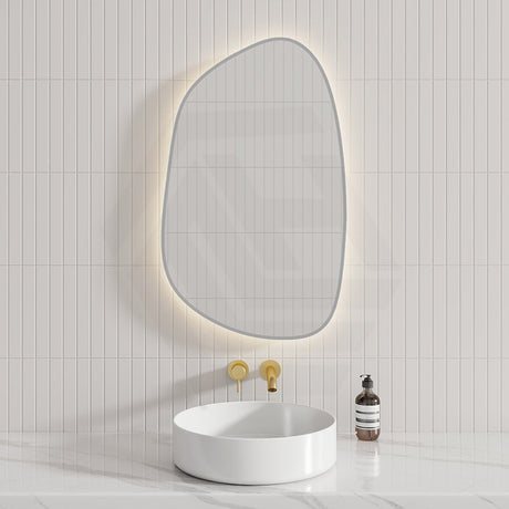 N#1(Nickel) Aulic Tarcoola 553X903Mm Brushed Nickel Framed Touchless Backlit Led Mirror Special