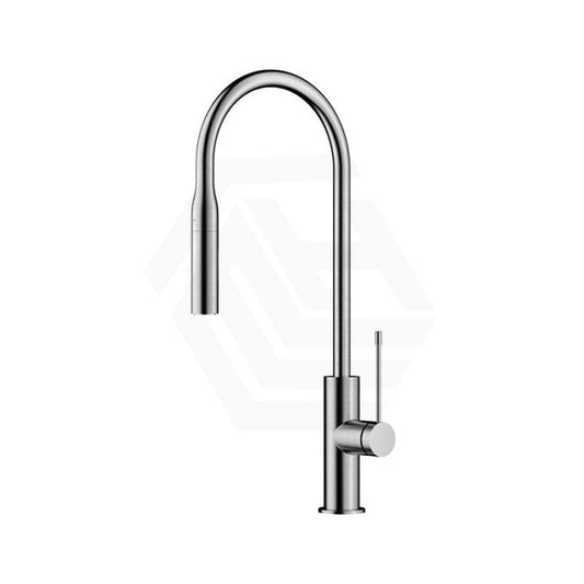 N#1(Nickel) Aziz Brushed Nickel Solid Brass Round Mixer Tap With 360 Swivel And Pull Out Extended