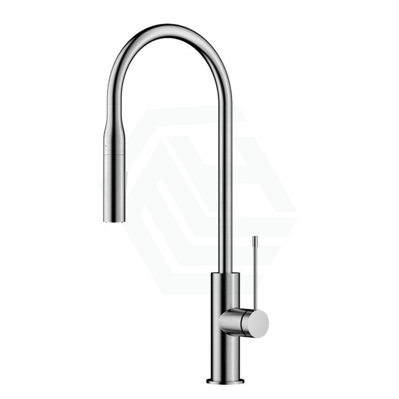 Aziz Brushed Nickel Brass Pull Out Kitchen Mixer Tap