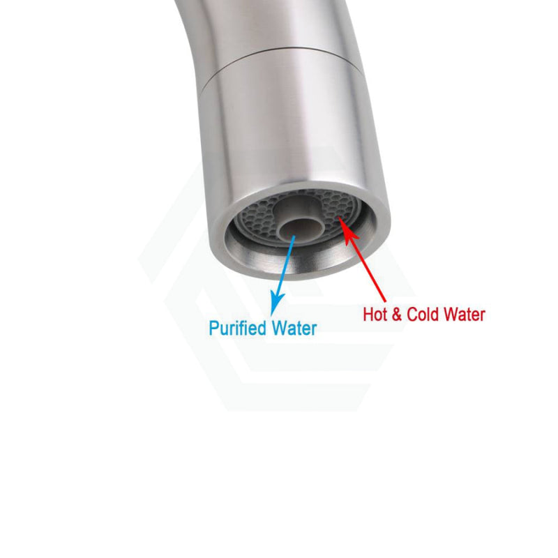 Brushed Nickel Stainless Steel 3 Way Filter Tap With 360 Swivel And Purifier For Kitchen Products