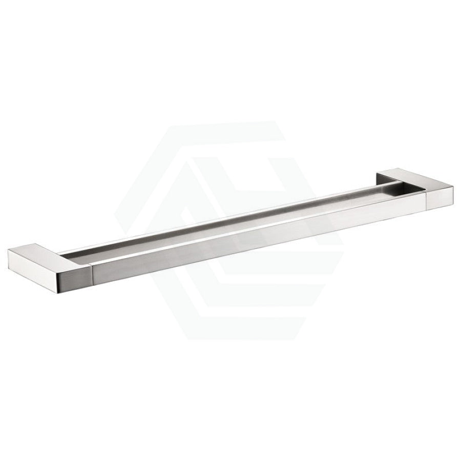 N#2(Nickel) Ceram 600/800Mm Brushed Nickel Double Towel Rail Brass & Zinc Alloy Rails