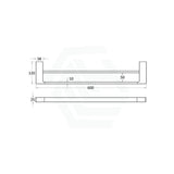 N#1(Nickel) Ceram 600/800Mm Brushed Nickel Double Towel Rail Brass & Zinc Alloy Rails