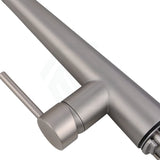 Euro Brushed Nickel Solid Brass Round Mixer Tap With 360° Swivel And Pull Out For Kitchen Kitchen