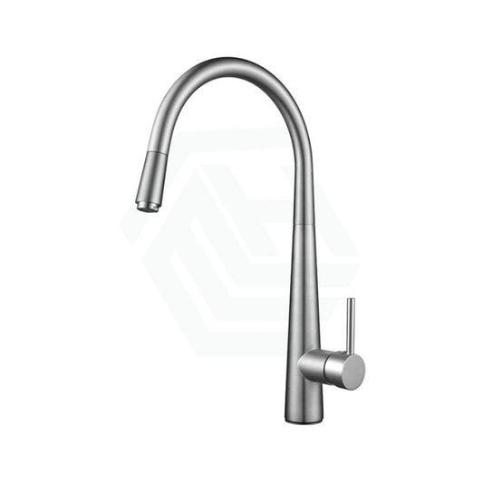 N#1(Nickel) Euro Brushed Nickel Solid Brass Round Mixer Tap With 360 Swivel And Pull Out For Kitchen