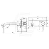 G#2(Gold) Fienza 200Mm Outlet Kaya Wall Basin/Bath Mixer With Spout Brushed Gold Mixers With