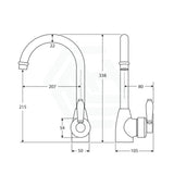 N#1(Nickel) Fienza Eleanor Gooseneck Sink Mixer Brushed Nickel/Multi-Colour Swivel Mixers