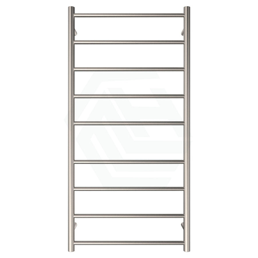 N#1(Nickel) Fienza Isabella Brushed Nickel Heated Towel Rail 600 X 1200Mm 9 Bars Rails