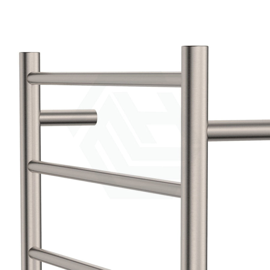 N#1(Nickel) Fienza Isabella Brushed Nickel Heated Towel Rail 600 X 1200Mm 9 Bars Rails