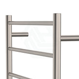 N#1(Nickel) Fienza Isabella Brushed Nickel Heated Towel Rail 600 X 1200Mm 9 Bars Rails