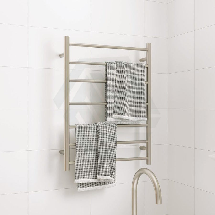 N#1(Nickel) Fienza Isabella Brushed Nickel Heated Towel Rail 7/8/9 Bars Rails
