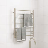 N#1(Nickel) Fienza Isabella Brushed Nickel Heated Towel Rail 7/8/9 Bars Rails