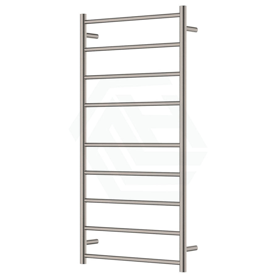 N#1(Nickel) Fienza Isabella Brushed Nickel Heated Towel Rail 600 X 1200Mm 9 Bars Rails