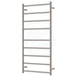 N#1(Nickel) Fienza Isabella Brushed Nickel Heated Towel Rail 600 X 1200Mm 9 Bars Rails