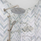 N#1(Nickel) Fienza Kaya 400Mm Round Brushed Nickel Shower Arm Arms