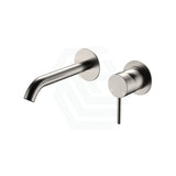N#1(Nickel) Fienza Kaya Brushed Nickel Basin/Bath Wall Mixer Dress Kit Only Round Plates 160Mm