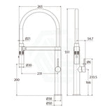 N#1(Nickel) Fienza Kaya Brushed Nickel Pull Down Sink Mixer With Matte Black Handle Mixers