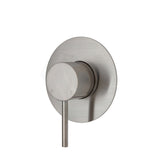 N#1(Nickel) Fienza Kaya Wall Mixer Brushed Nickel Large Round Plate Mixers