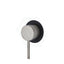 N#1(Nickel) Fienza Kaya Wall Mixer Brushed Nickel Small Round Plate Multi-Colour Matt Black Mixers