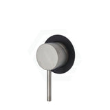 N#1(Nickel) Fienza Kaya Wall Mixer Brushed Nickel Small Round Plate Multi-Colour Matt Black Mixers