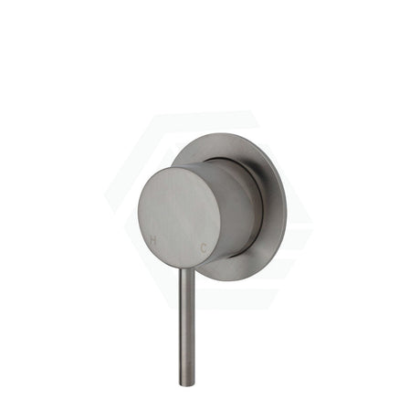 N#1(Nickel) Fienza Kaya Wall Mixer Brushed Nickel Small Round Plate Multi-Colour Mixers