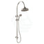 N#1(Nickel) Fienza Lillian Brushed Nickel Twin Shower Top Water Inlet Showers