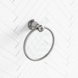 N#1(Nickel) Fienza Lillian Towel Ring Brushed Nickel Hand Holders