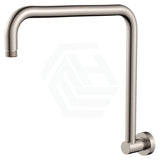 N#1(Nickel) Fienza Round Brushed Nickel Fixed Gooseneck Shower Arm Arms