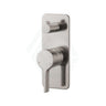 N#1(Nickel) Fienza Sansa Wall Diverter Mixer Brushed Nickel Soft Square Plate Mixers 