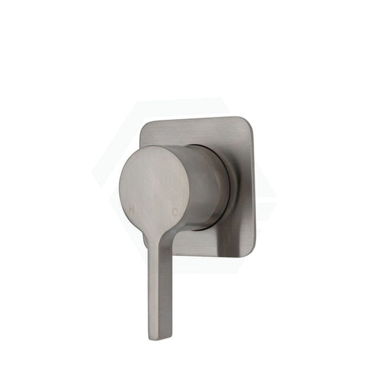 Fienza Sansa Wall Mixer, Brushed Nickel, Soft Square Plate