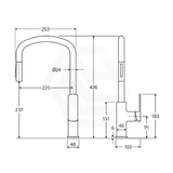 N#1(Nickel) Fienza Tono Brushed Nickel Brass 360 Swivel Pull Out Kitchen Sink Mixer Tap Mixers