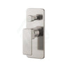 N#1(Nickel) Ikon Ceram Brass Brushed Nickel Bath/Shower Wall Mixer With Diverter Mixers 