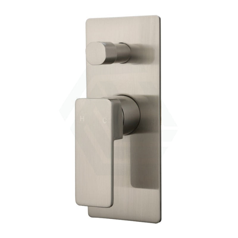 N#2(Nickel) Ikon Ceram Brass Brushed Nickel Bath/Shower Wall Mixer With Diverter Mixers 