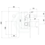 N#2(Nickel) Ikon Ceram Brass Brushed Nickel Bath/Shower Wall Mixer With Diverter Mixers 