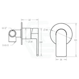 N#1(Nickel) Ikon Flores Brass Brushed Nickel Shower/Bath Wall Mixer Mixers