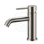 N#1(Nickel) Ikon Hali Solid Brass Brushed Nickel Basin Mixer Tap For Vanity And Sink Short Mixers