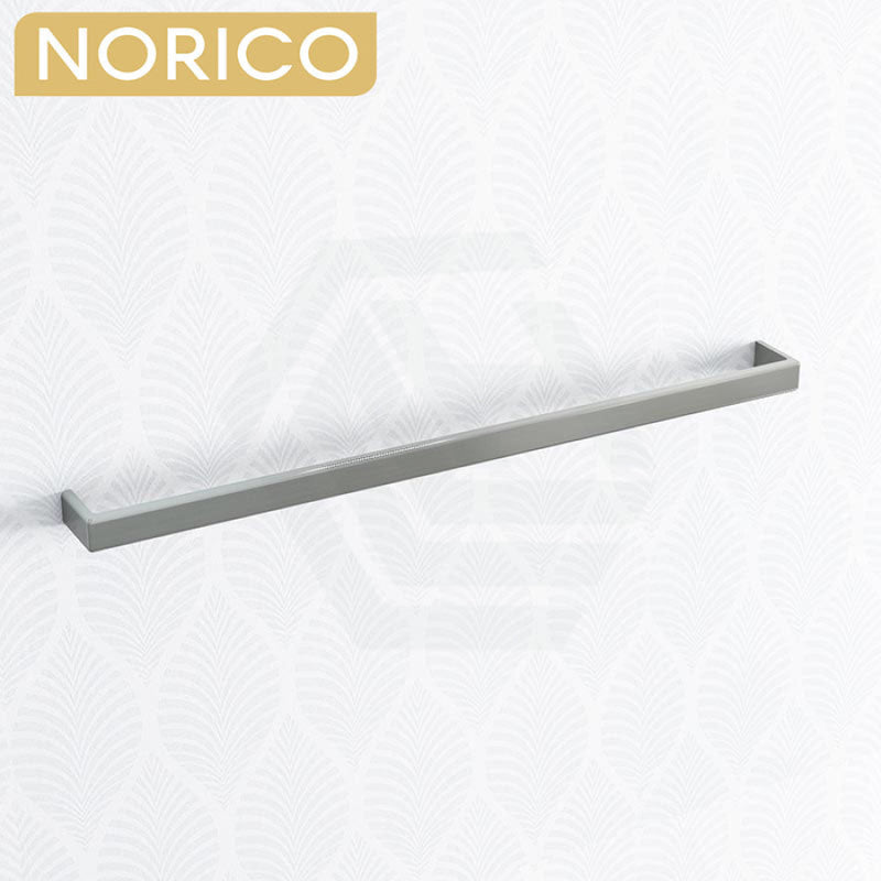 Norico Cavallo 600/800Mm Square Brushed Nickel Single Towel Rail Stainless Steel 304 800Mm Bathroom