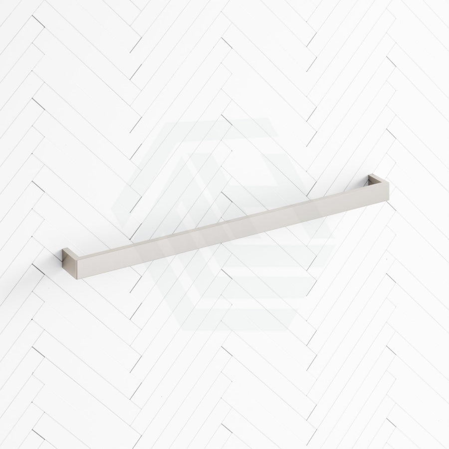 N#1(Nickel) Norico Cavallo 600/800mm Square Brushed Nickel Single Towel Rail Stainless Steel 304