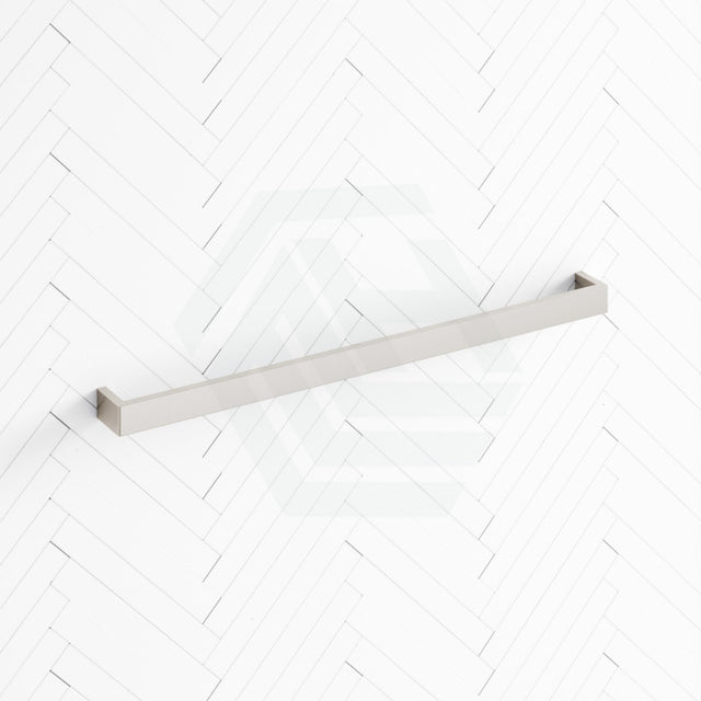 N#1(Nickel) Norico Cavallo 600/800mm Square Brushed Nickel Single Towel Rail Stainless Steel 304