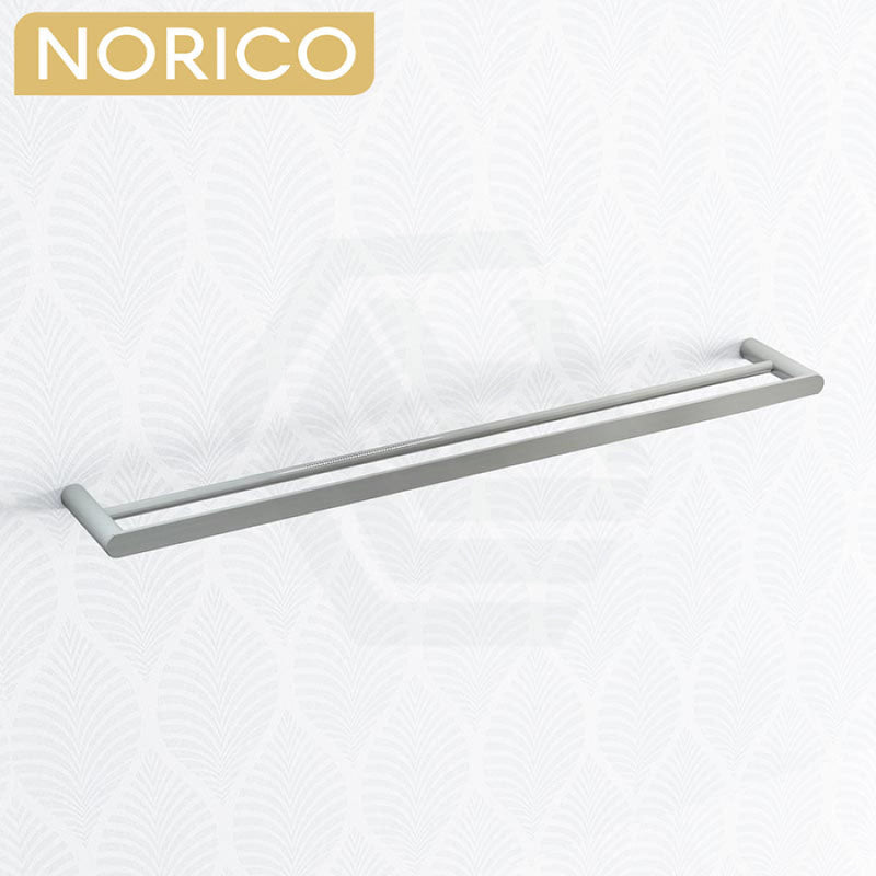 Norico Esperia 600/800Mm Brushed Nickel Double Towel Rail Stainless Steel 304 Wall Mounted 800Mm