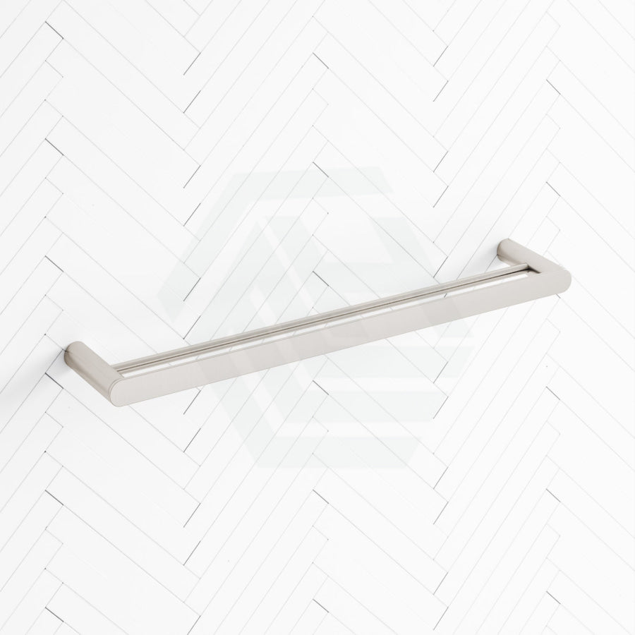 N#1(Nickel) Norico Esperia 600/800mm Brushed Nickel Double Towel Rail Stainless Steel 304 Wall