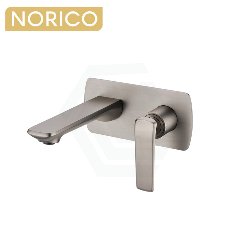 Norico Wall Mixer With Spout Solid Brass Brushed Nickel