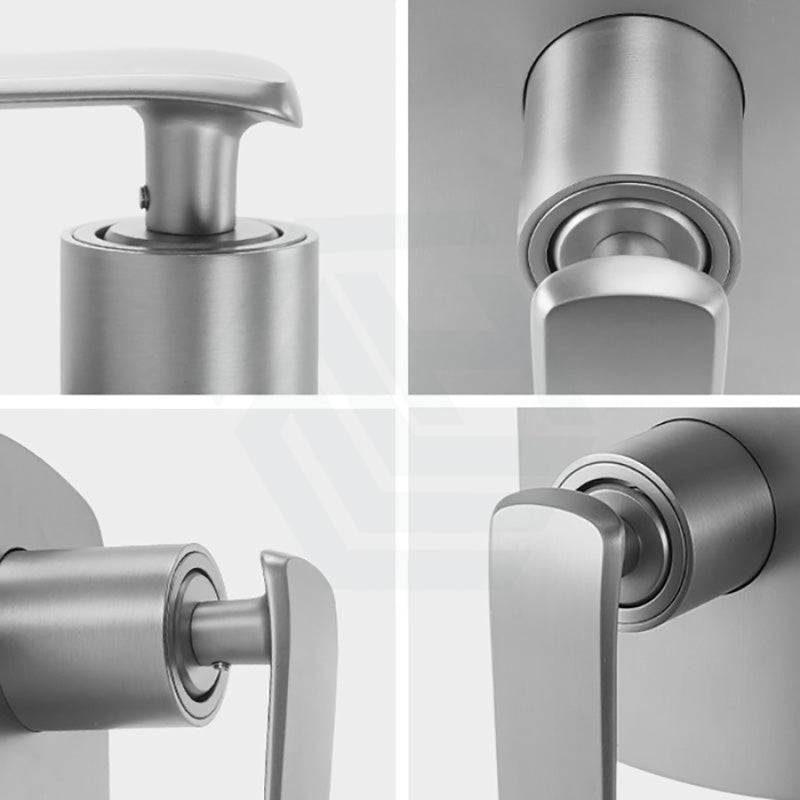 Norico Esperia Brushed Nickel Solid Brass Wall Mounted Mixer For Shower And Bathtub Bathroom