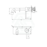 Norico Round Brushed Nickel Bathtub Spout Basin Wall Mixer With Solid Brass Water